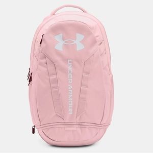 NWT Under Armour UA Hustle 5.0 Unisex OSFA 15" Laptop Backpack, Pink/White